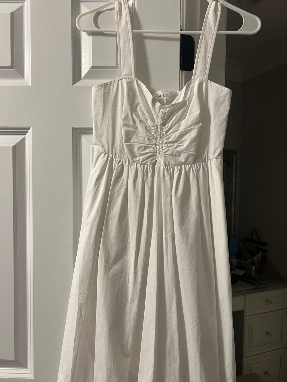 A.L.C. White Sleeveless Midi Dress